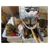 3 containers & misc items inside