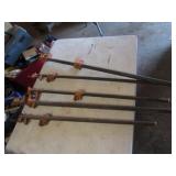 5-  3 foot  clamps