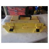 yellow toolbox w/tank,tools & items inside
