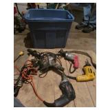 tote,electric drills & hand scythe
