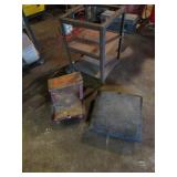 cart & 2 shop stools