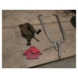 welding visegrip,grinder & 2 welding magnets