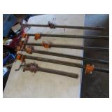 6- clamps (5 are 3ft long)