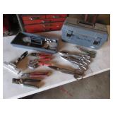 gray toolbox w/sheers & cutters