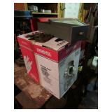 box of cable wire & brass items