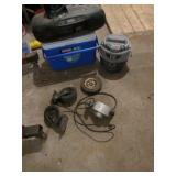 cooler,radio,castors,shop vac,sander