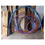 red & blue hoses