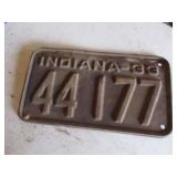 1933 indiana license plate