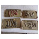 4 indiana motorcycle plates(3 are 1960