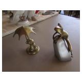 2 brass frogs