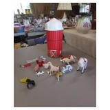 vintage fisher price silo & animals