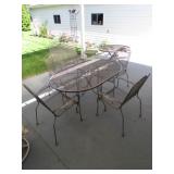 metal patio furniture set(2 tables,chairs,glider)