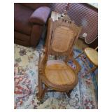 antique cane rocker