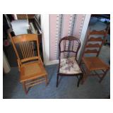 3 antique chairs