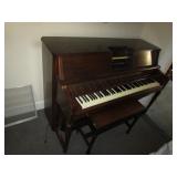 master play player piano w/stool