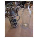 germany stein & milk bottle