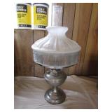 aladdin oil lamp w/glass shade