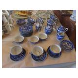 japan blue dish tea set