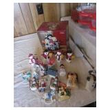 snowman teapot & christmas items
