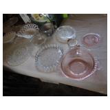all glassware incl:pink depression