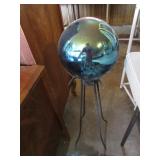 gazing ball w/stand