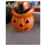 ceramic pumpkin w/hat