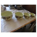 4 vitroceramic bowl set