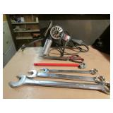 3 large wrenches,scissors & dryer