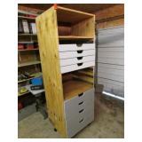 wooden roll around cabinet