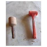 orange mallet & wood masher