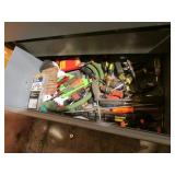 2 metal cabinets w/tools & items