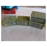 3 green organizers & contents