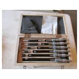 0 - 6" micrometer set w/wood case