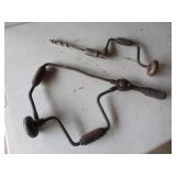 2 antique hand drills