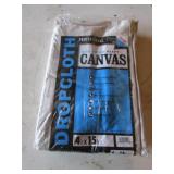 4 ft x 15 ft drop cloth canvas