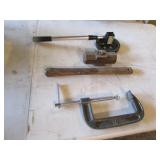measure wheel,c-clamp & sledge head