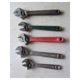 5 adjustable wrenches