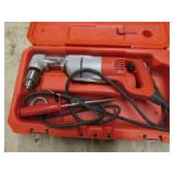 milwaukee electric 1/2" right angle drill w/case