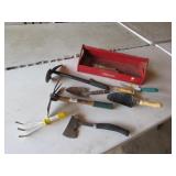 tool carrier,hatchet & garden tools