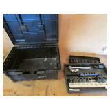 black toolbox,sockets,ratchet