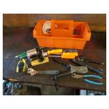 orange tool carrier & hand tools