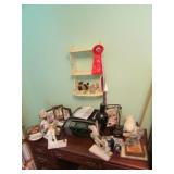brother fax machine,lamp,angels & items