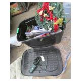black tote & all christmas items inside