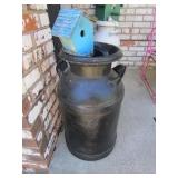 black milkcan & bird house