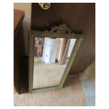 antique wooden wall mirror