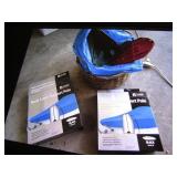 basket,wrench,belt buckle,boat support poles