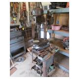 walker turner drill press,stand,bits & all items