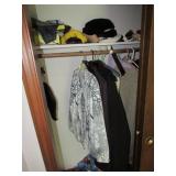 coats,hats,rugs & items in closet