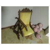 parts antique platform rocker & lights