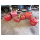 7 gas cans incl:2 metal